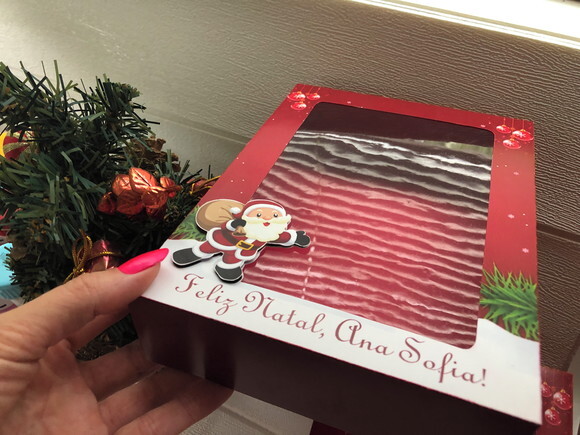 Caixa de Natal personalizada 20 x 15 x 4,50