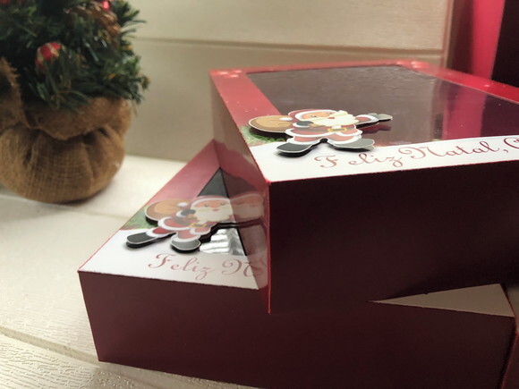 Caixa de Natal personalizada 20 x 15 x 4,50