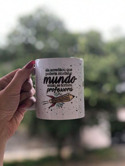 Caneca Porcelana C/caixa Kraft Dia dos Professores
