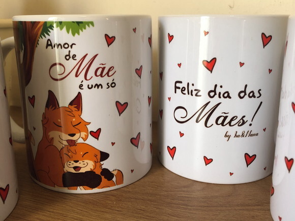 Caneca Porcelana Dia das Mães *linha Exclusiva - Autoral*