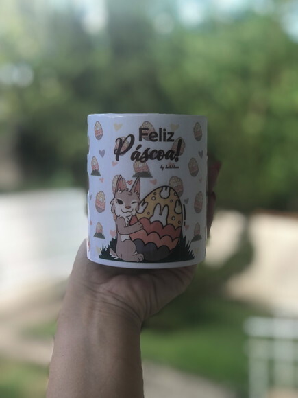 Caneca Porcelana Páscoa *linha Exclusiva - Autoral*