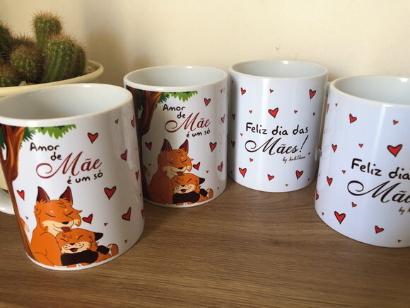 Caneca Porcelana Dia das Mães *linha Exclusiva - Autoral*