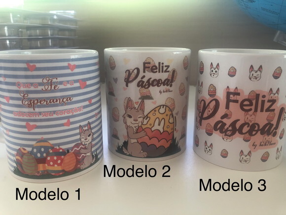 Caneca Porcelana Páscoa *linha Exclusiva - Autoral*