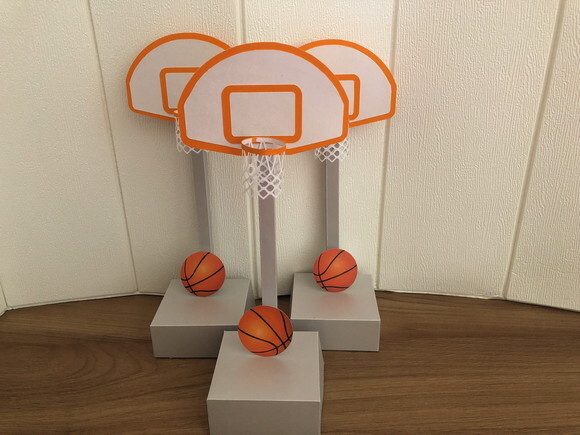 Centros de Mesa Cesta de Basquete