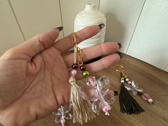 Chaveiro Luxo Pingente Acrílico+ Tassel 10 un
