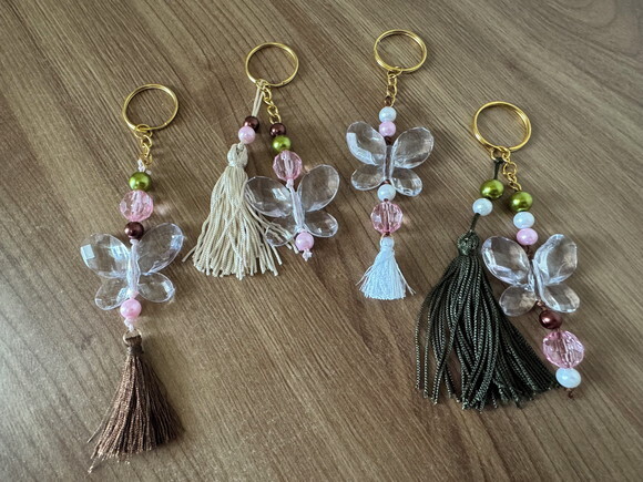 Chaveiro Luxo Pingente Acrílico+ Tassel 10 un