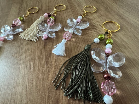 Chaveiro Luxo Pingente Acrílico+ Tassel 10 un