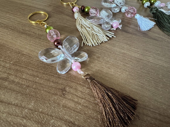 Chaveiro Luxo Pingente Acrílico+ Tassel 10 un