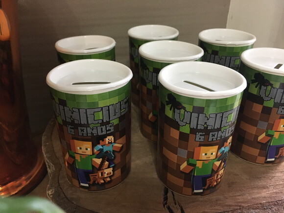 Cofrinho Plástico Minecraft