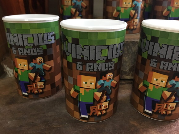 Cofrinho Plástico Minecraft