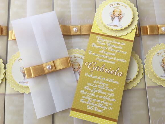 Convite Marca Páginas Batizado