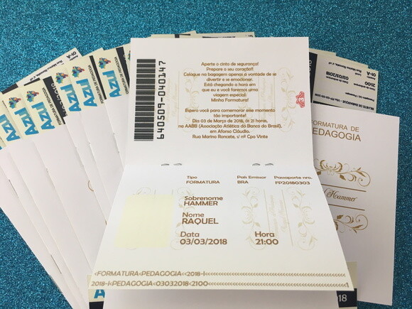 Convite Passaporte - Formatura
