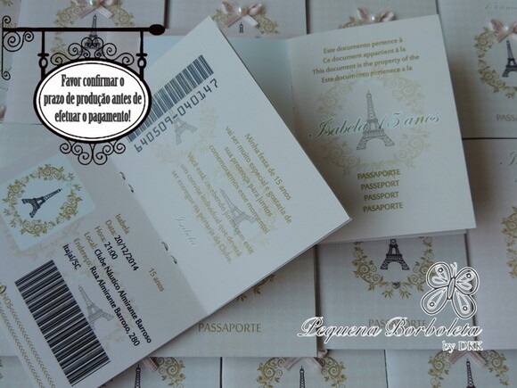 Convite Passaporte - Paris
