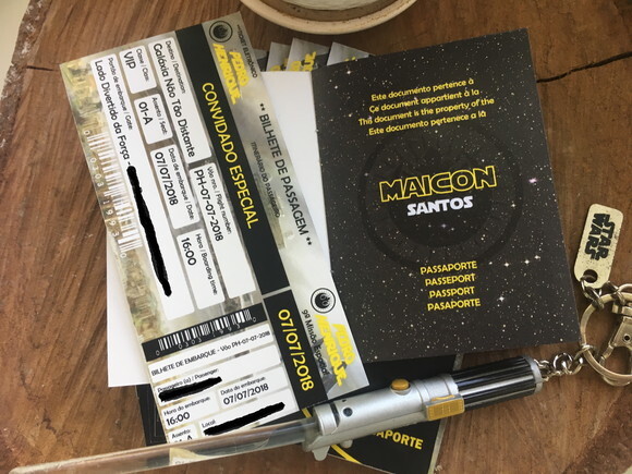 Convite Passaporte - Star Wars