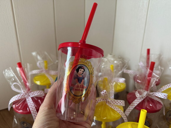 Copo twister 300ml Branca de Neve Princesa Embalado