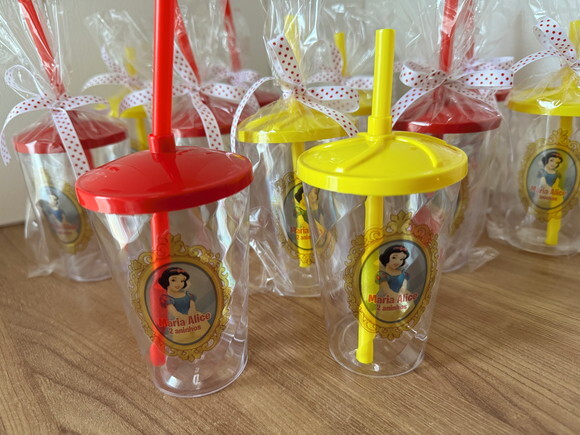 Copo twister 300ml Branca de Neve Princesa Embalado
