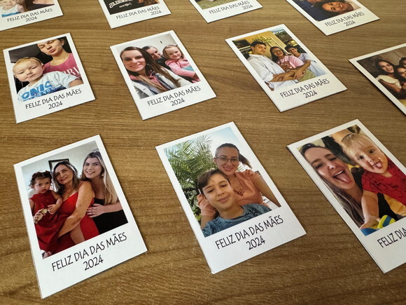 Ímã de Geladeira Polaroid Dia das Mães