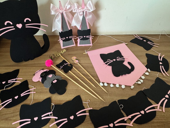 Kit Festa Gatinho 26 Peças