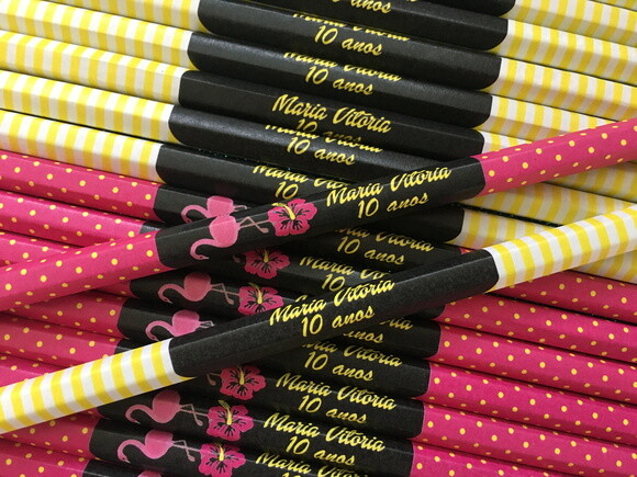 Lápis Personalizado Flamingo