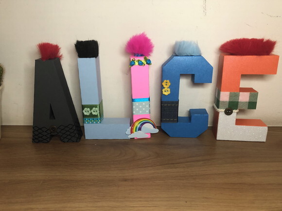 Nome Em Letras 3d Trolls