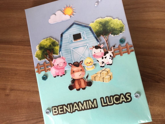 Pasta Catálogo Fazendinha Cute Aquarela (plastificada)