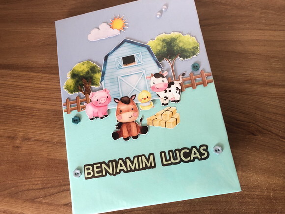Pasta Catálogo Fazendinha Cute Aquarela (plastificada)