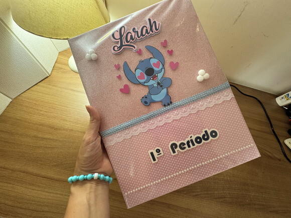 Pasta Catálogo Stitch (plastificada) Rosa