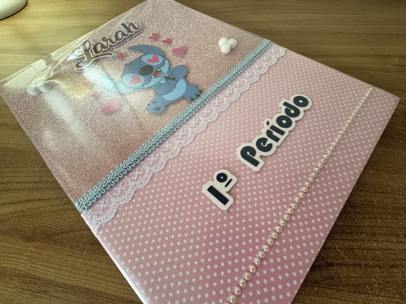 Pasta Catálogo Stitch (plastificada) Rosa