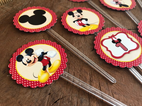 Pin Simples Minnie Mickey - 30 Unid
