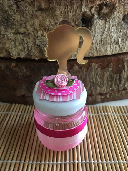 Potinho vidro 40gr Barbie Silhueta Espelhada