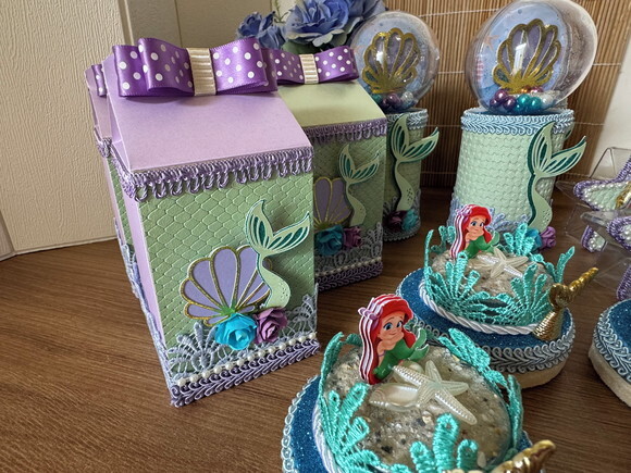 Kit Scrap Luxo Sereia Ariel 24 Peças