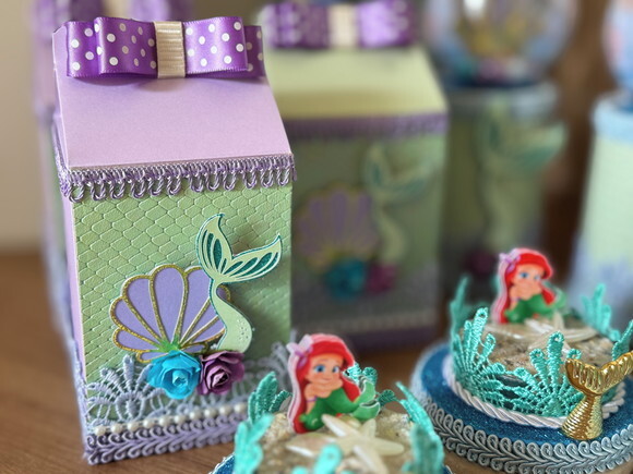 Kit Scrap Luxo Sereia Ariel 24 Peças