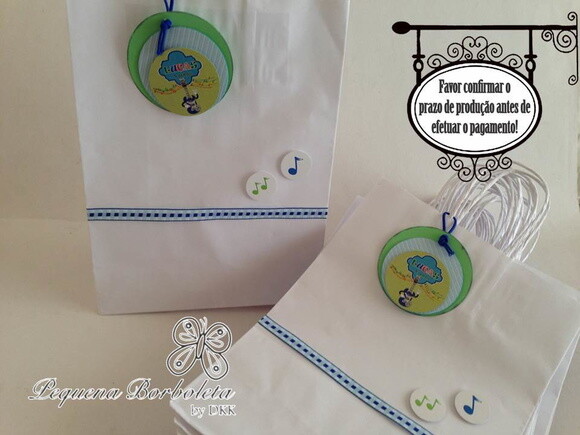 Sacola de Papel Instrumentos Musicais Tamanho M