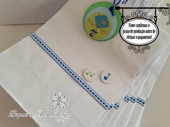 Sacola de Papel Instrumentos Musicais Tamanho M