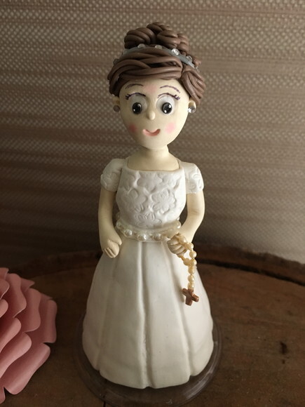 Topo de Bolo Eucaristia Menina