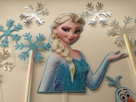 Topo de Bolo Frozen Luxo 17 Elementos