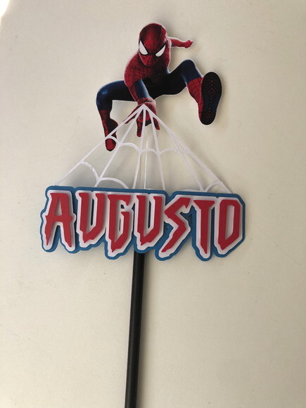 Topo de Bolo Homem Aranha Spiderman