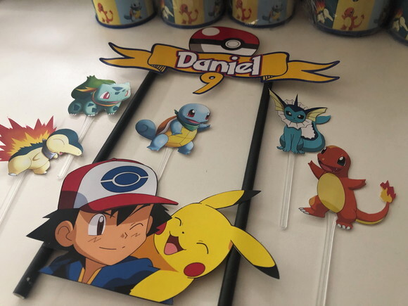 Topo de Bolo Pokémon