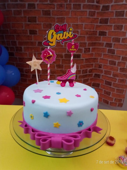 Topo de Bolo Sou Luna