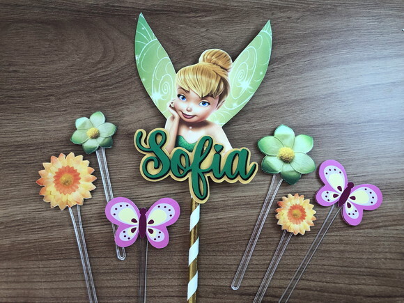 Topo de Bolo Tinker Bell Sininho