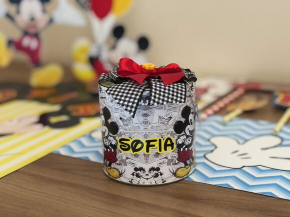Tubolata 9x9cm Tema Mickey Menina