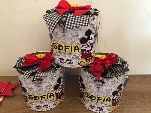 Tubolata 9x9cm Tema Mickey Menina