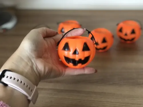 Mini Balde Abóbora Halloween - 12 Un Pronta Entrega!