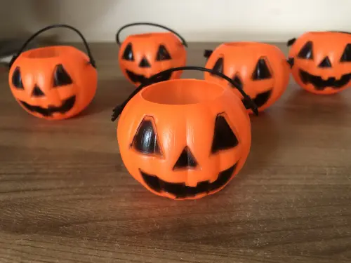 Mini Balde Abóbora Halloween 12 Un Pronta Entrega
