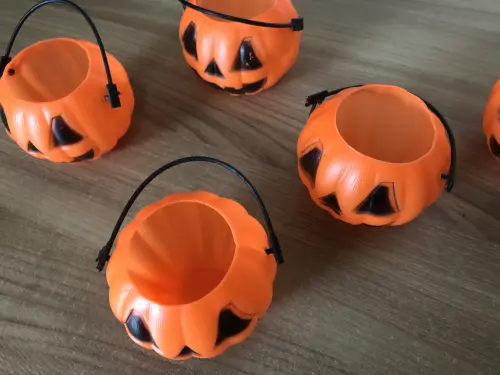 Mini Balde Abóbora Halloween 12 Un Pronta Entrega