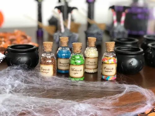 Garrafinha Poção Bruxa Halloween - 20 Un Pronta Entrega!