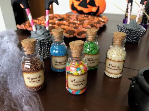 Garrafinha Poção Bruxa Halloween - 20 Un Personalizada