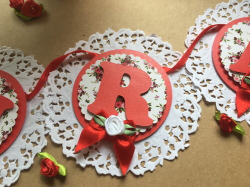 Bandeirinha Luxo Red Roses