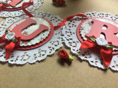 Bandeirinha Luxo Red Roses