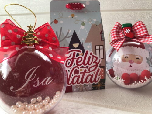 Bola de Natal Personalizada C/caixinha